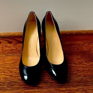 Ivanka Trump Patent Black Leather Pumps (2.5” Heel)
